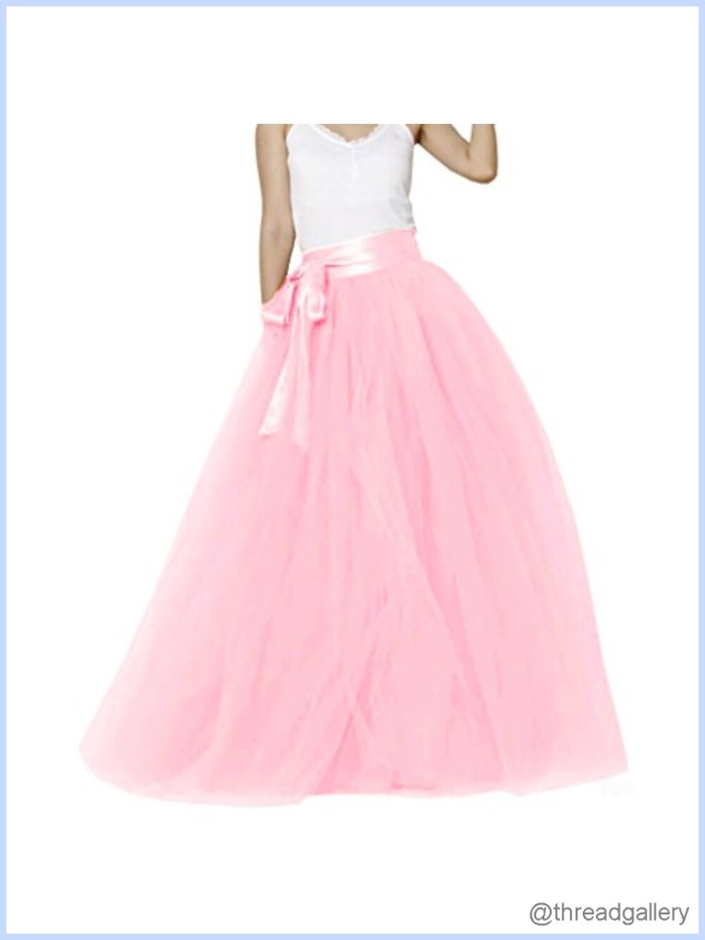 Women's Long Tutu Tulle Party Evening Skirt 5 Layers Full High Rise Tiered